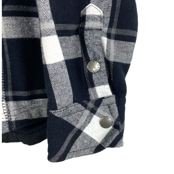 Orvis Buffalo Shacket Plaid Flannel Fleece Lined Women Medium Pockets Snap Front - Picture 4 of 12